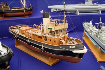 Pictured is a display of models built from model kits ... Photo by "rjp" of London, UK.  Used courtesy of the Creative Commons Attribution 2.0 License. (http://commons.wikimedia.org/wiki/File:Model_boat_2.jpg)  
